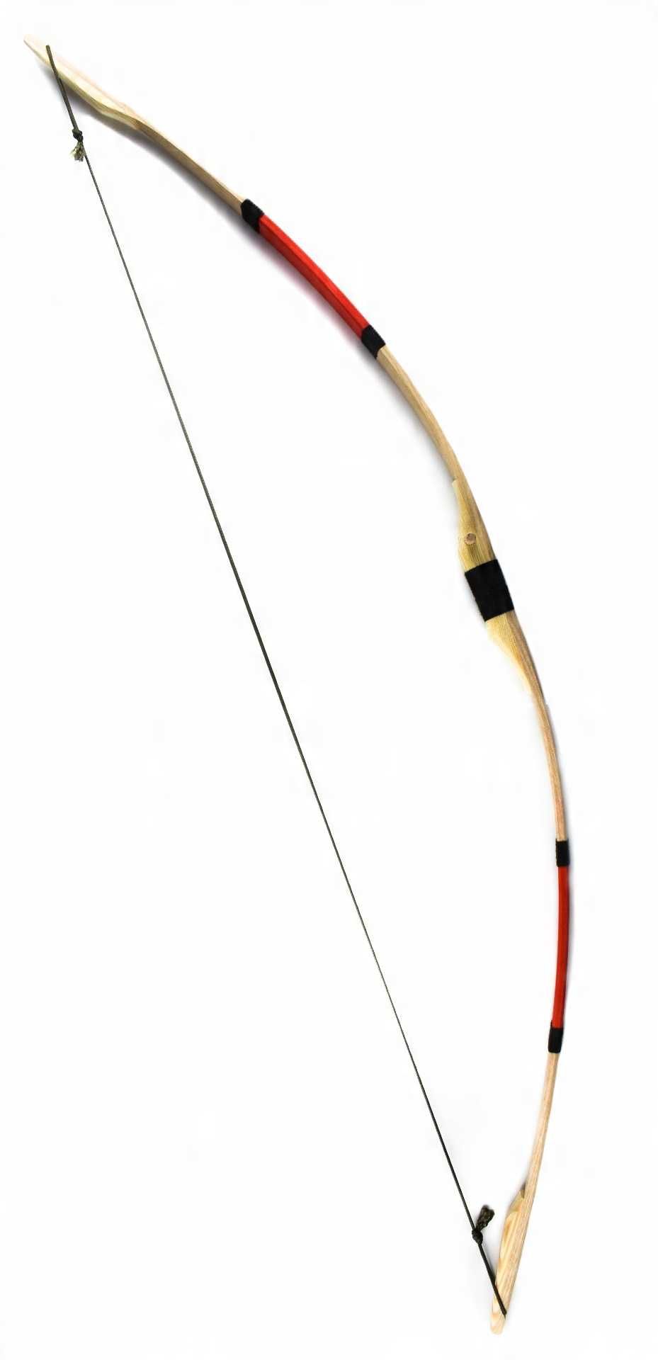 Łuk drewniany 115cm 3 strzały + tarcza zestaw łuczniczy czerwony