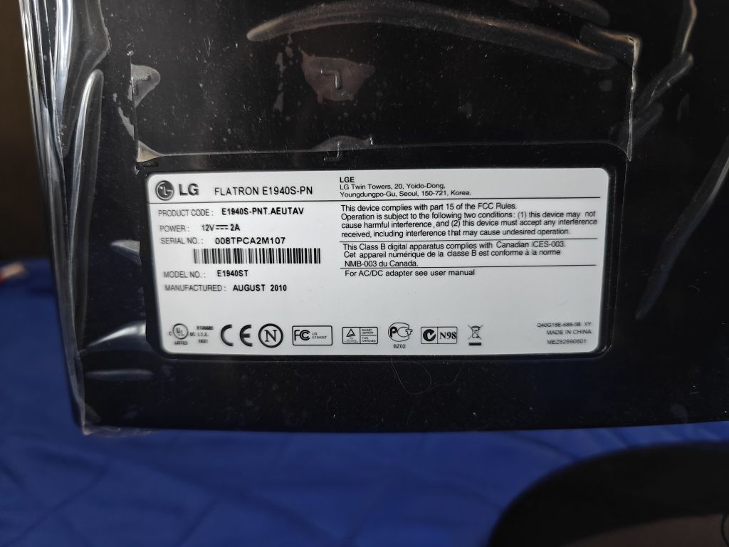 Монітор 18.5" LG Electronics Flatron E1940