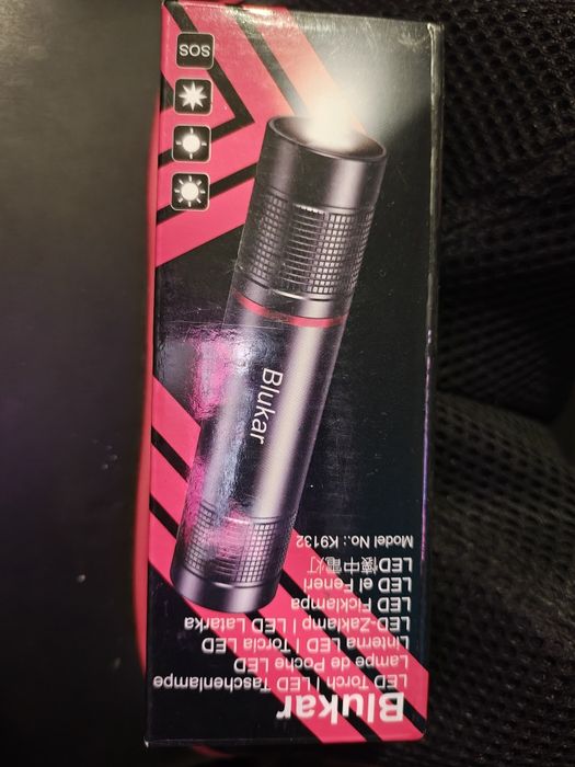 Blukar LED Latarka Ładowalna, Super Jasna Latarka z Regulacją