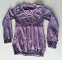długa fioletowa bluzka z długim rękawem na wiek +10 lat