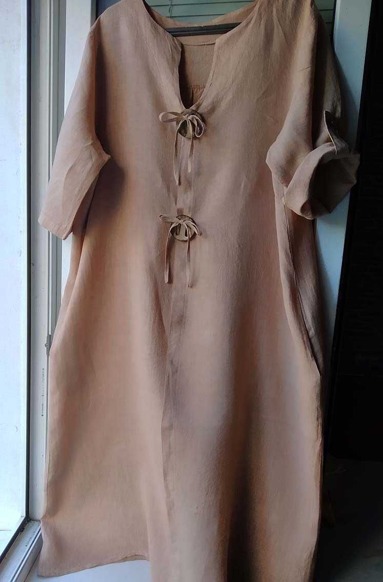 Платье лен свободное  сукня лляна oversize  идет на 48-50-52-54 льон