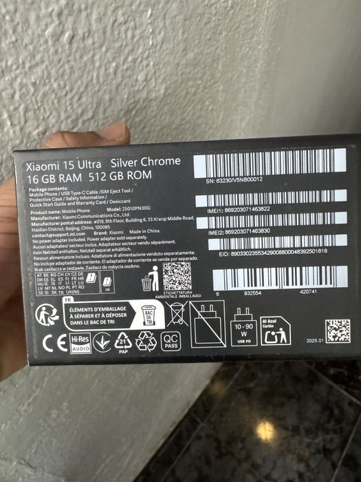 Xiomi 15 ultra…512/16gb