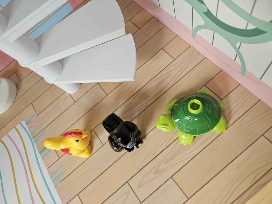 Figurki zwierzatka do lego duplo Goryl Kura zolw