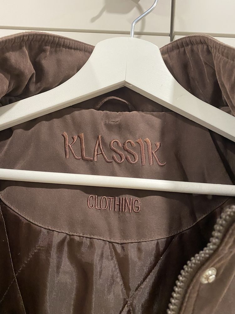 Куртка/парка б/у жіноча шоколадного кольору XL/XXL