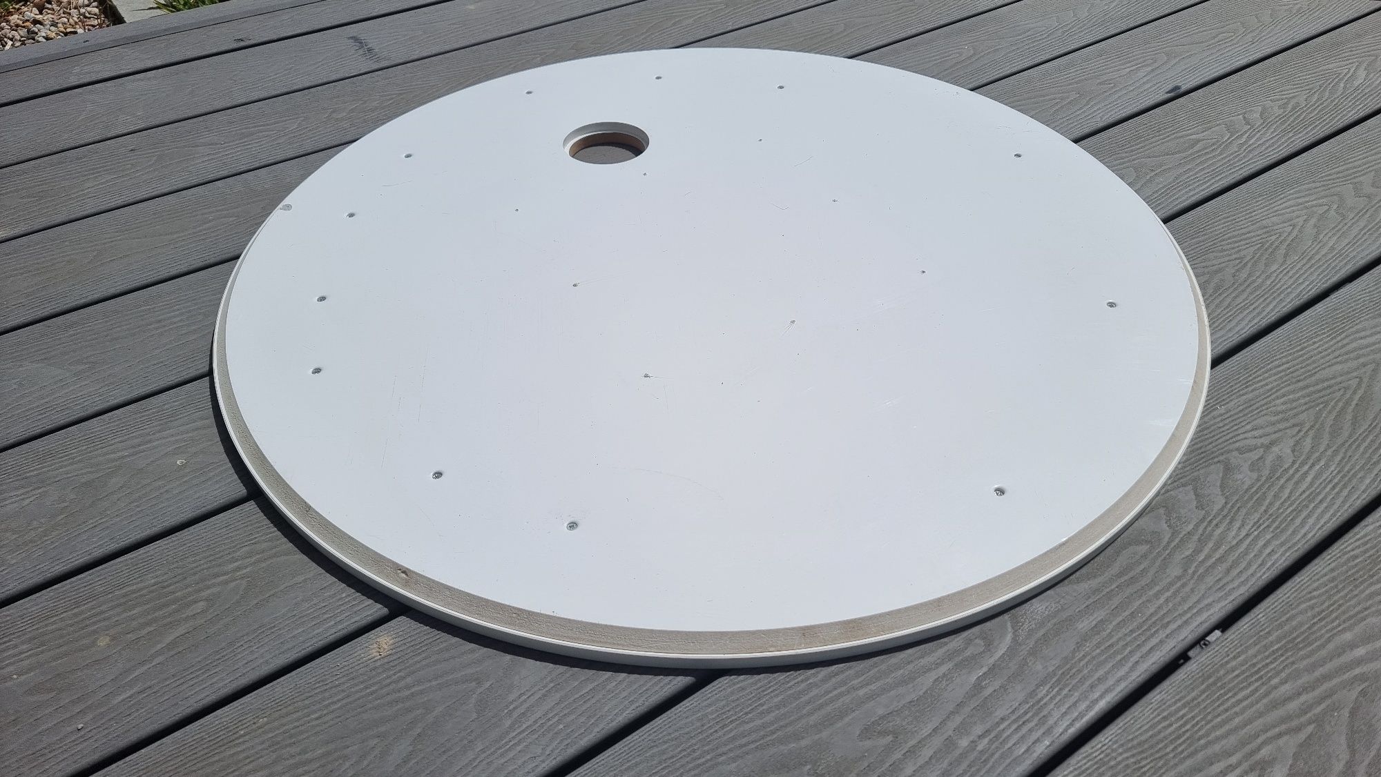 Laminowany blat do stołu, stolika z otworem o średnicy 85 cm