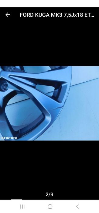 Alufelga 18 5×108 Ford Kuga MK3 Et50 7.5j Orginał pojedyncza