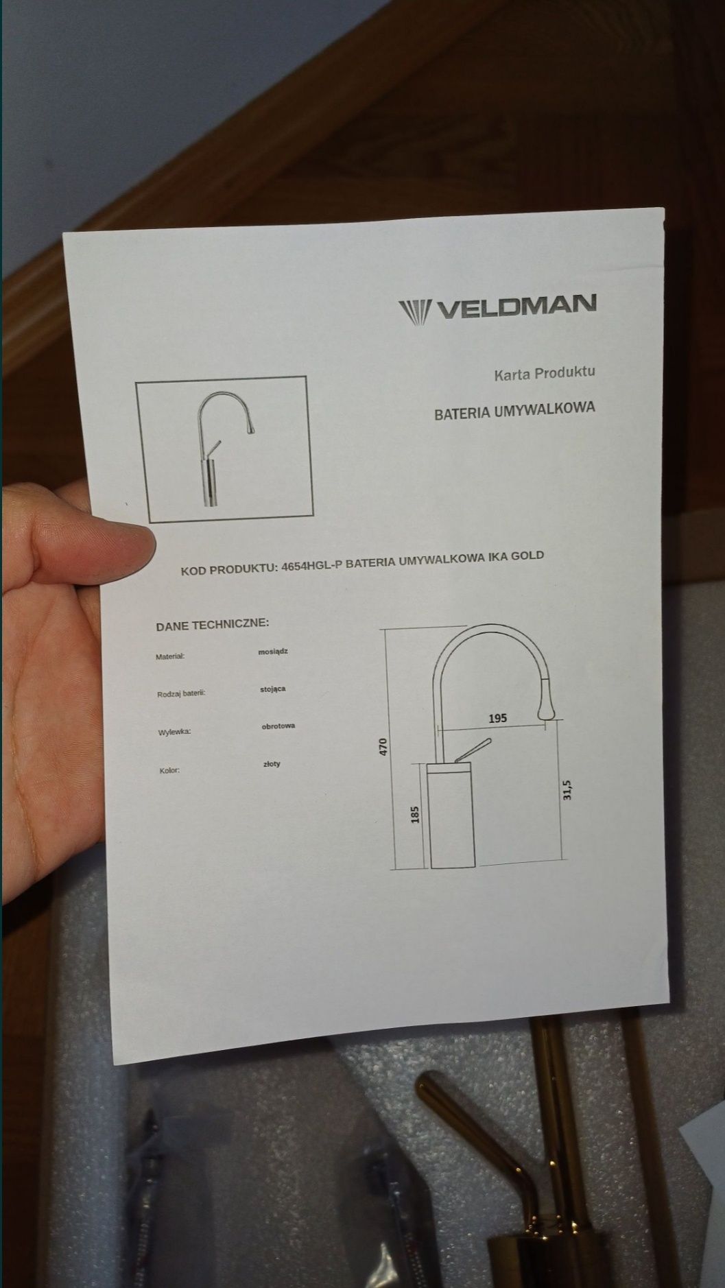 Kran umywalkowy Veldman
