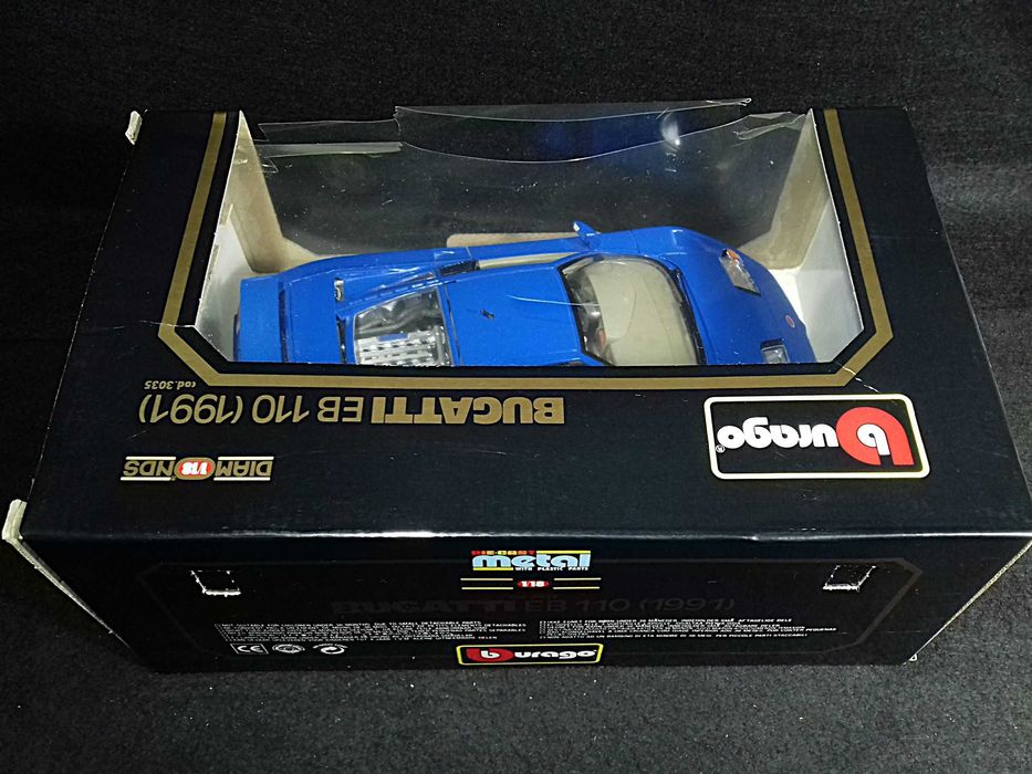 Burago 1:18 - Bugatti EB 110 de 1991, caixa original - made in Italy