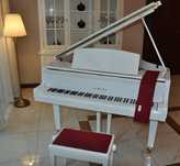 Fortepian Biały  Yamaha G2 w idealnym stanie Pianina Fortepiany Kielce