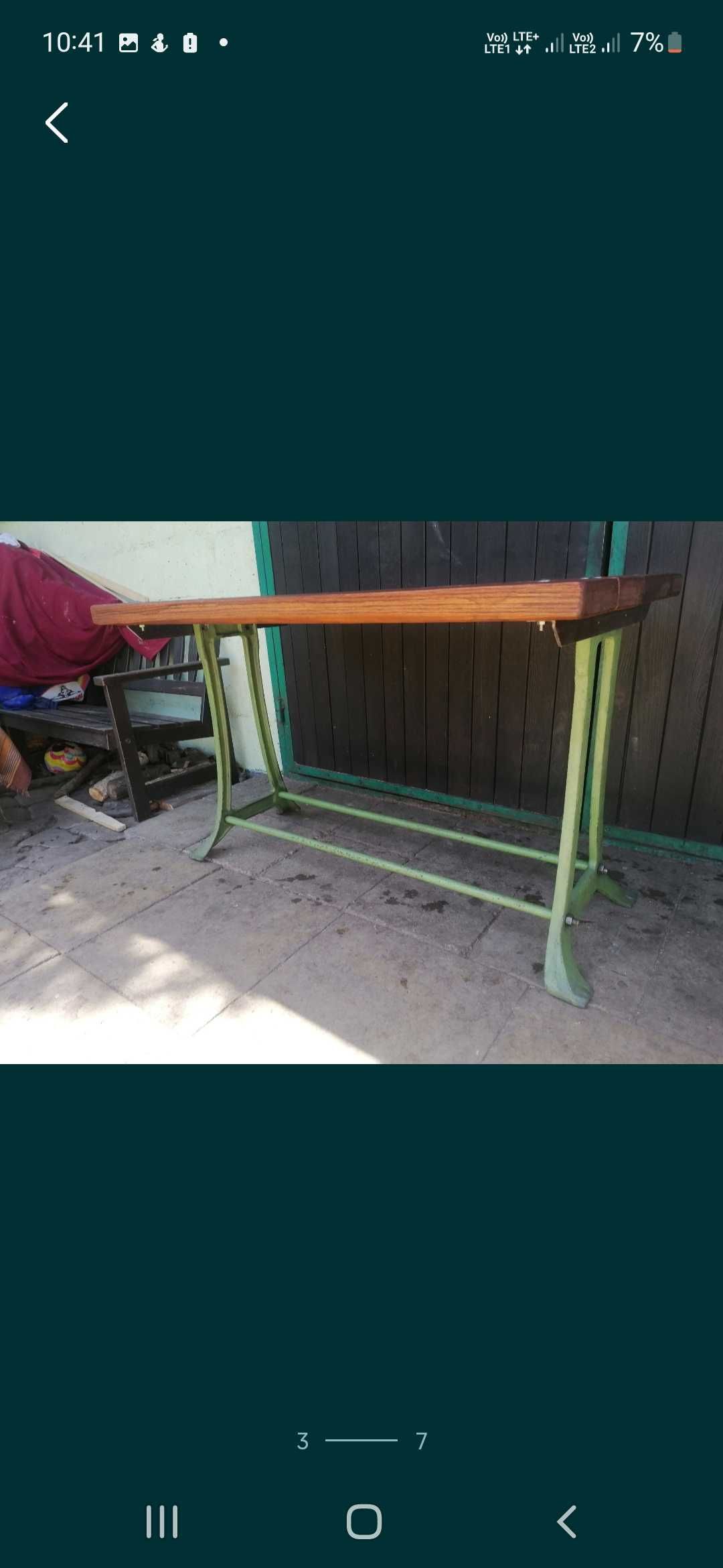 Stół loft blat dębowy