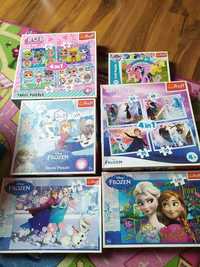 Zestaw puzzli Elza Frozen ,  lol suprise,ponny