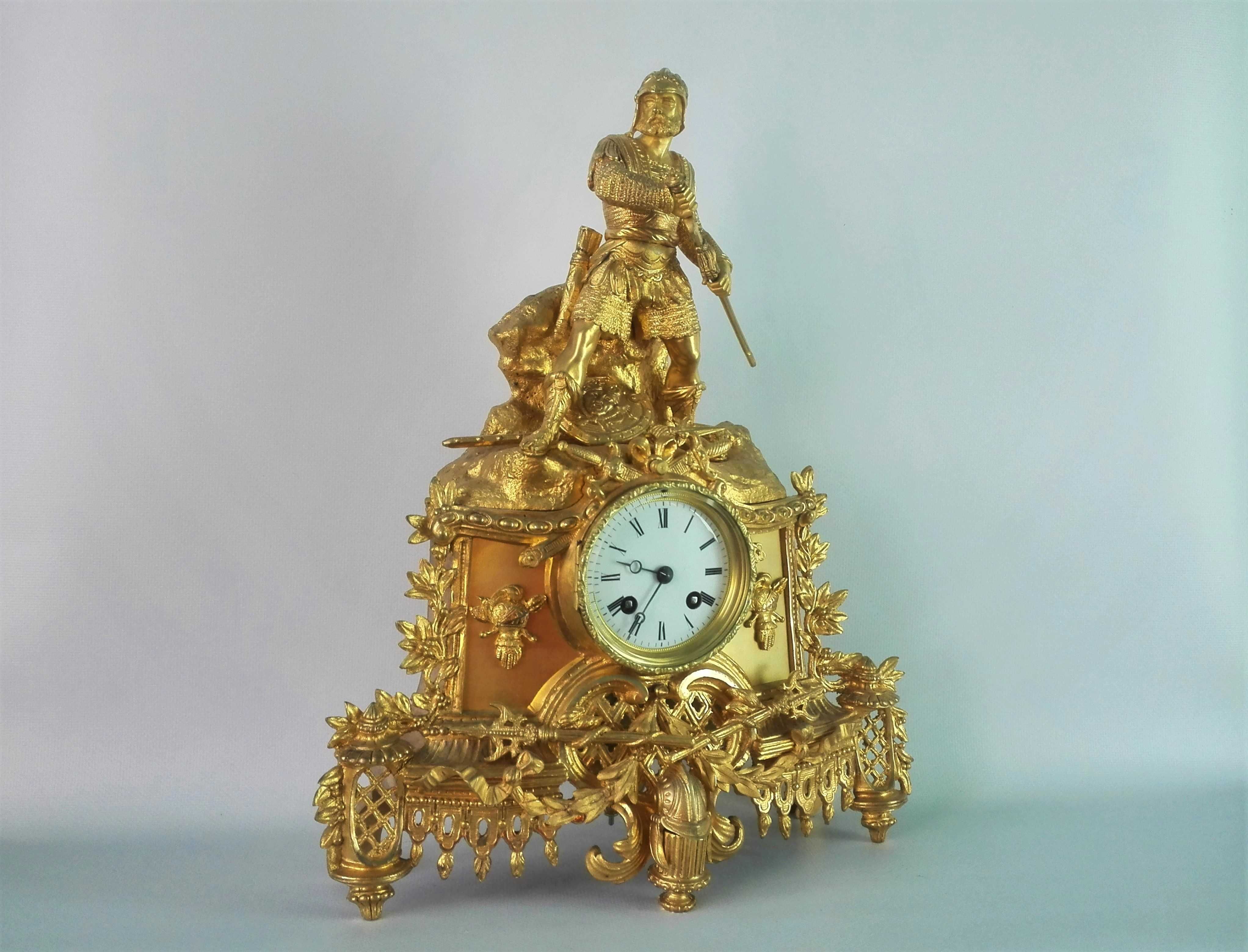 Камінний бронзовий годинник  XIX ст.каминные часы