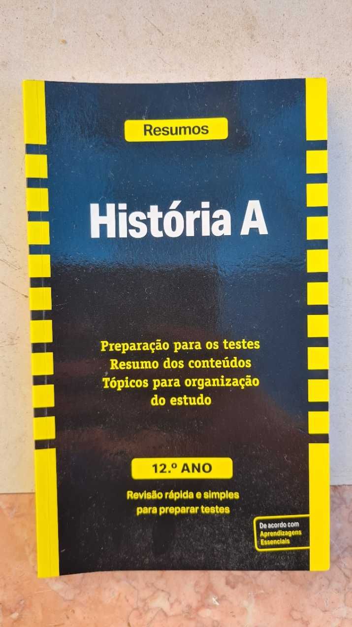 Vendo livro de Resumos de História A - 12º ano