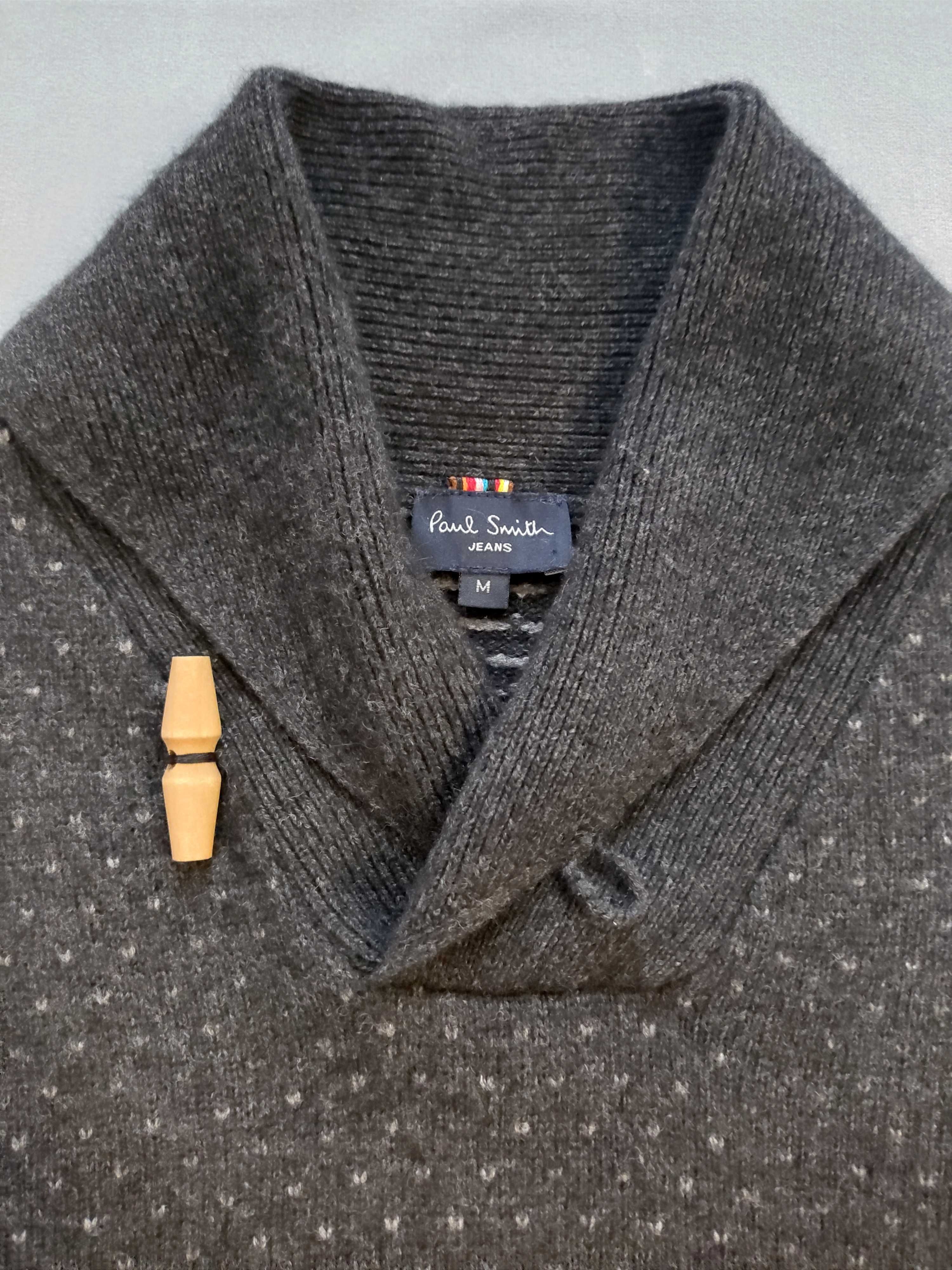 Мужской  серый свитер шерсть ангора кашемир Paul Smith размер С / М