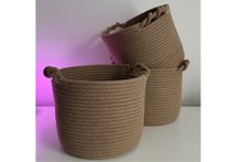 Ręcznie robione kosze ze sznurka bawełnianego Handmade