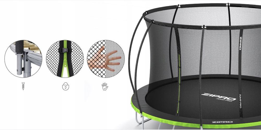 Trampolina z siatką Zipro 312 cm 3 metry do ogrodu dla dzieci