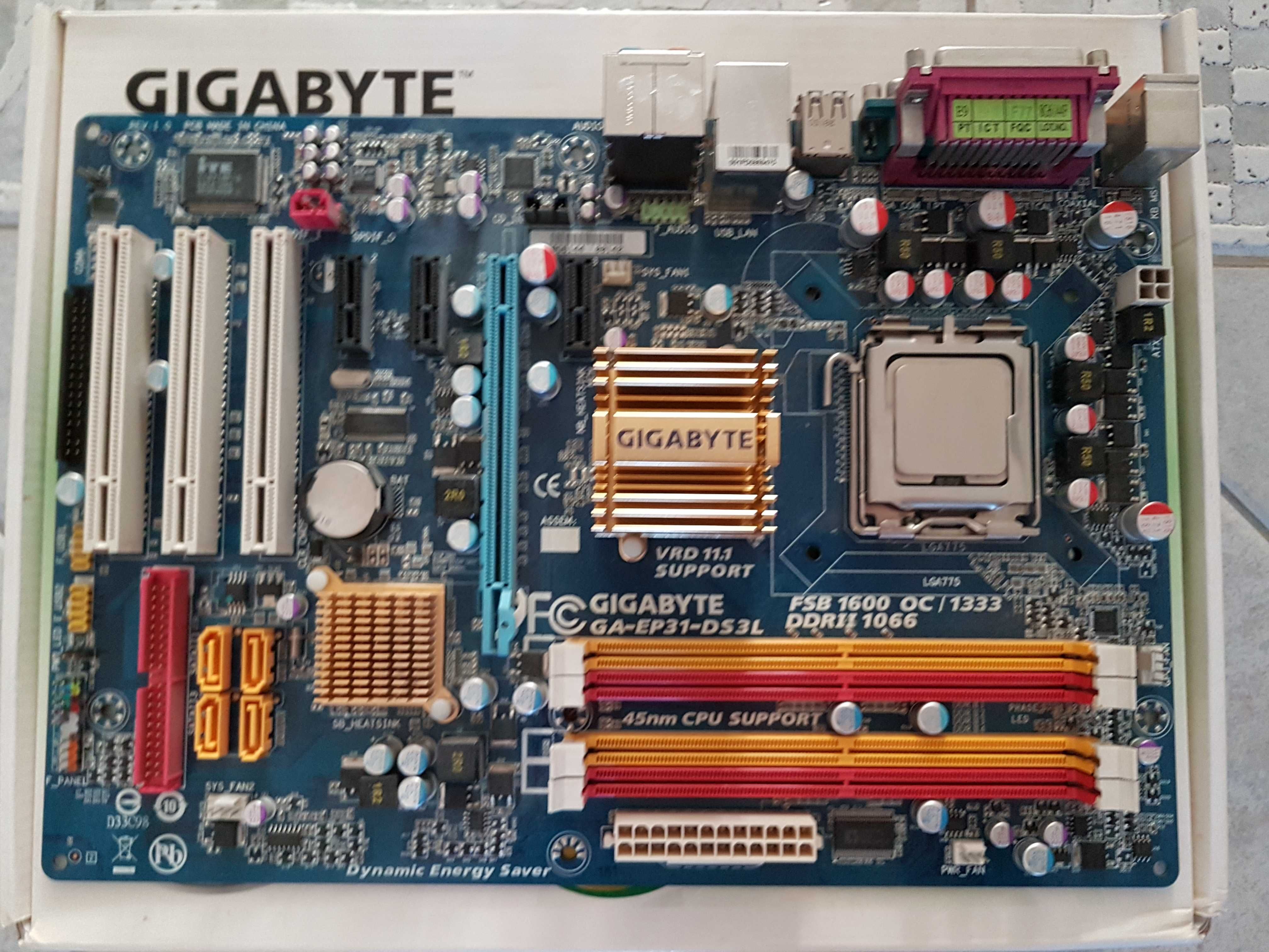 Płyta główna GIGABYTE GA-EP31-DS3L+procesor Intel Core 2 E7300