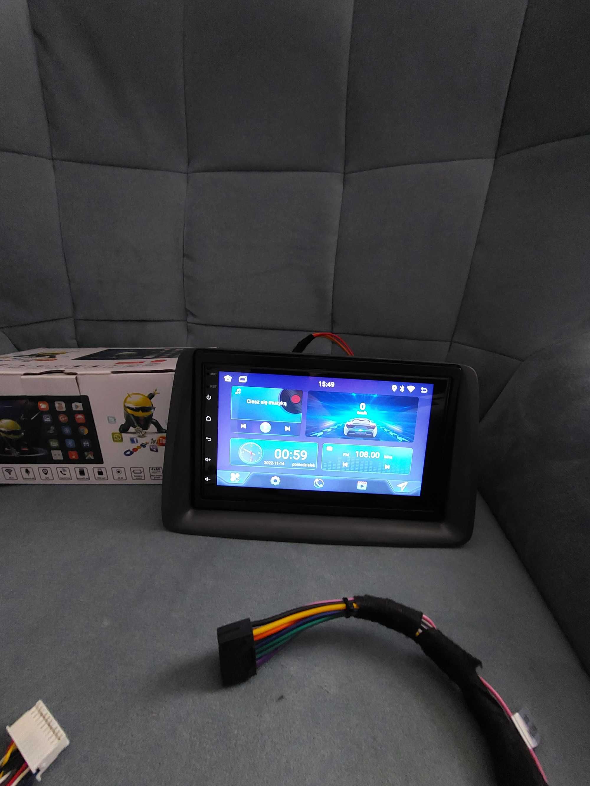 Radio Android 11 2din Navi WiFi BT GPS Fiat Panda