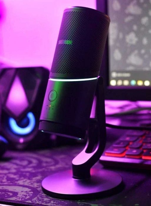 Микрофон с RGB-подсветкой – отличный звук для дома - мікрофон