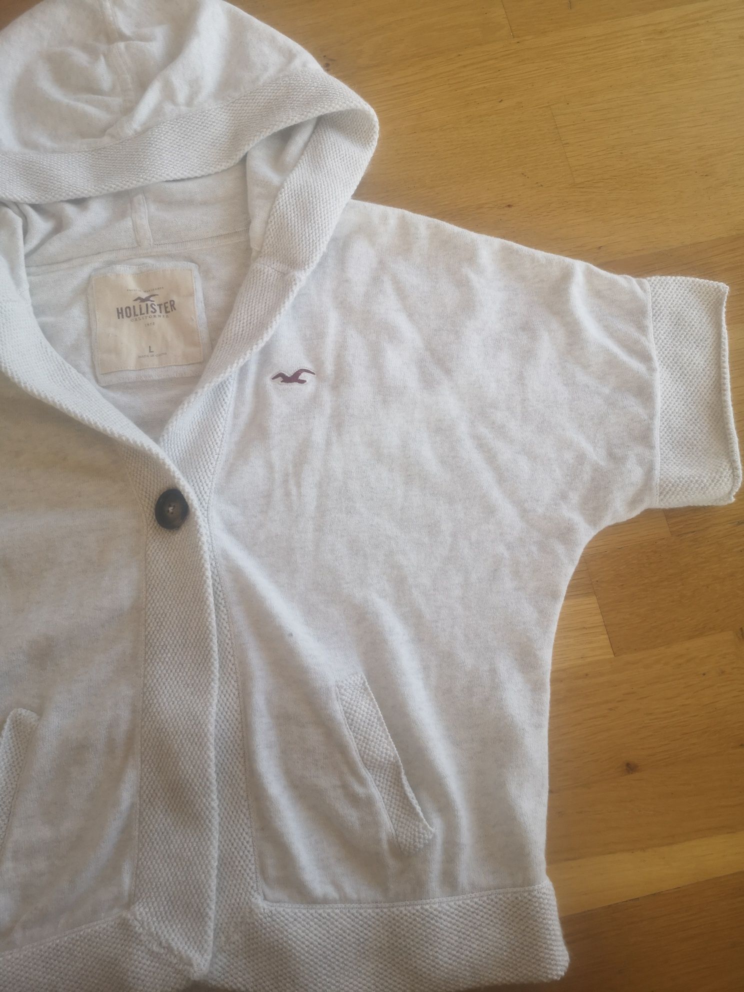 Sweterek damski krótki z kapturem, bluza Hollister M/L
