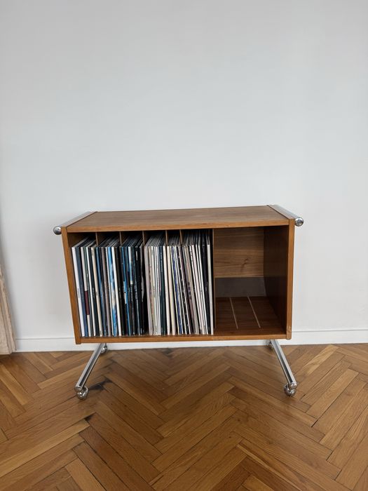 Połka na winyle vintage bauhaus chrome