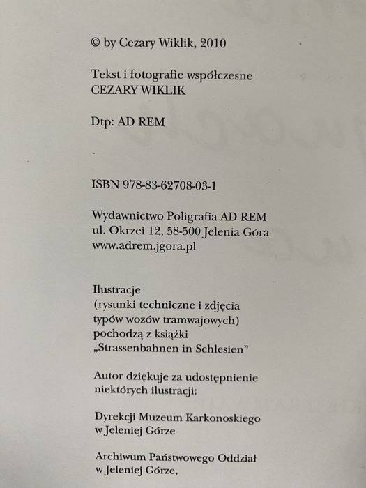 Jeleniogórskie tramwaje. Historia na szynach pisana Cezary Wiklik