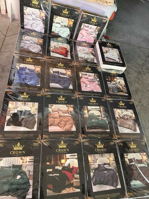 Розпродаж! Постільна білизна сатин Crown / Koloco з вишивкою