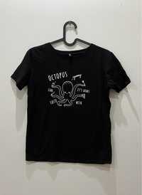 Tshirt octopus czarny