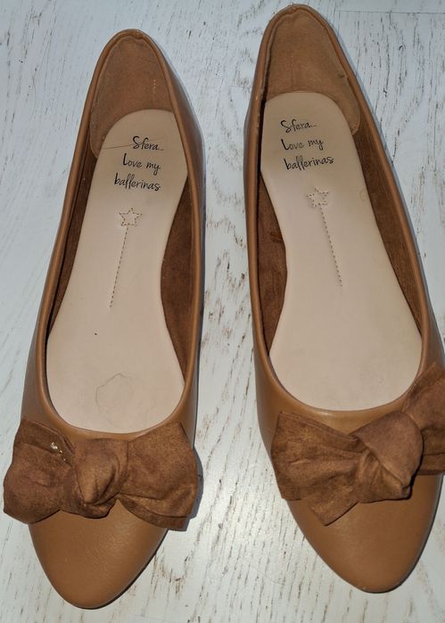 Балетки р.41 коричневі шкірзам