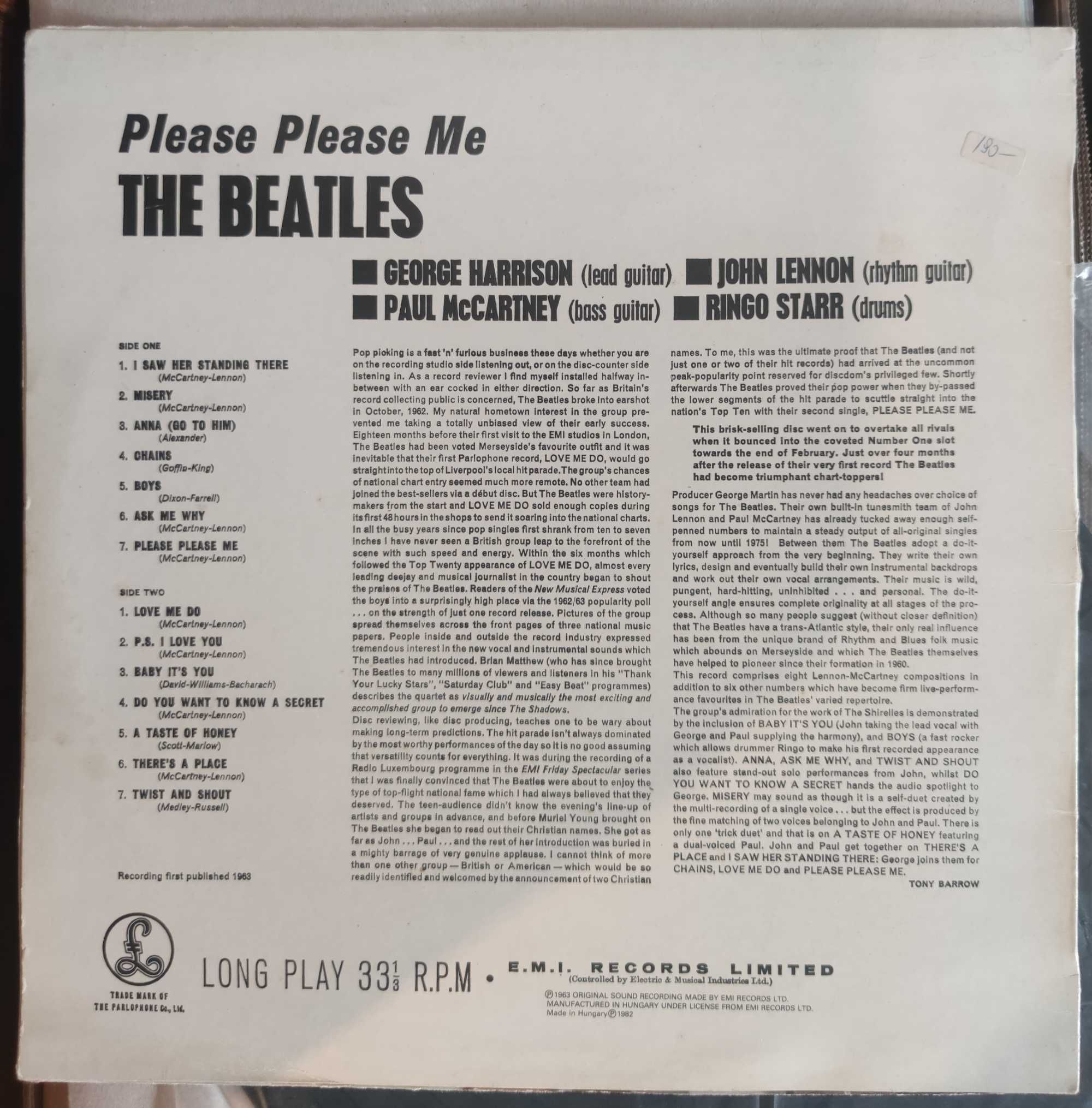 The Beatles - Please Please Me. LP. VG++. Węgry.