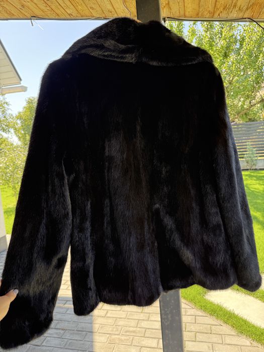 Шуба норкова чорна автоледі Blackglama S-M коротка