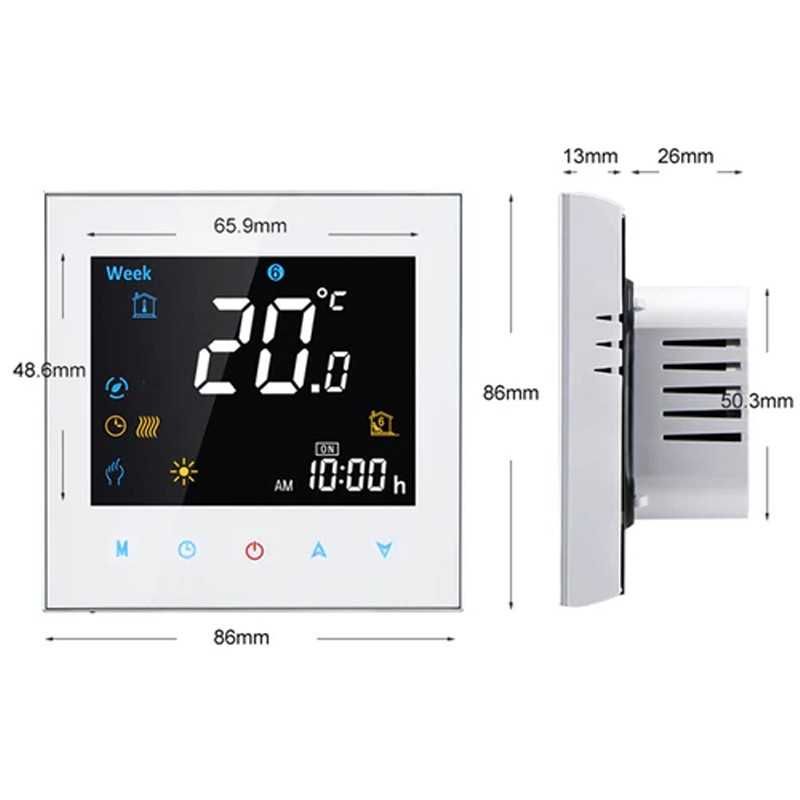 Термостат Becasmart BHT-3000GBLW WIFI терморегулятор