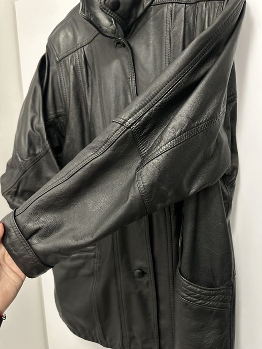 Kurtka skórzana damska czarna M L XL skóra vintage