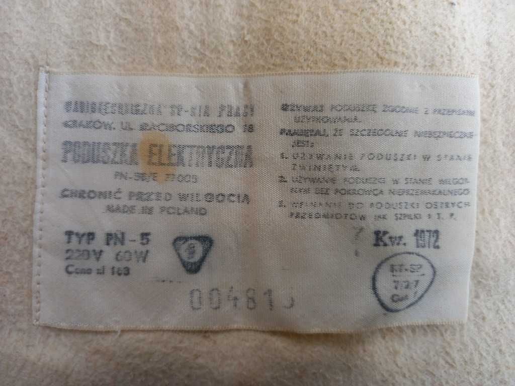 Poduszka elektryczna z czasów PRL-u