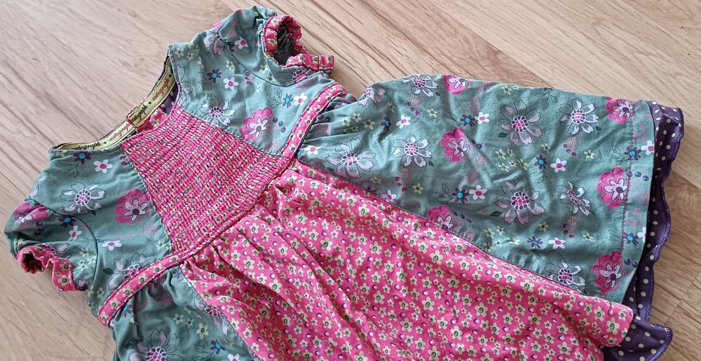 M&S 62 kwiatowa etno boho sukienka dla dziewczynki 3-6 m