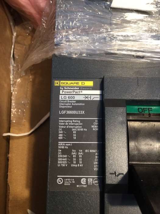 Circuit Breaker Schneider LGL36600U33X LG 600