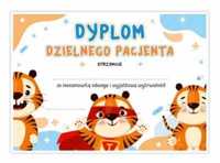 Dyplom A5 dzielnego pacjenta - Tygrys 10szt