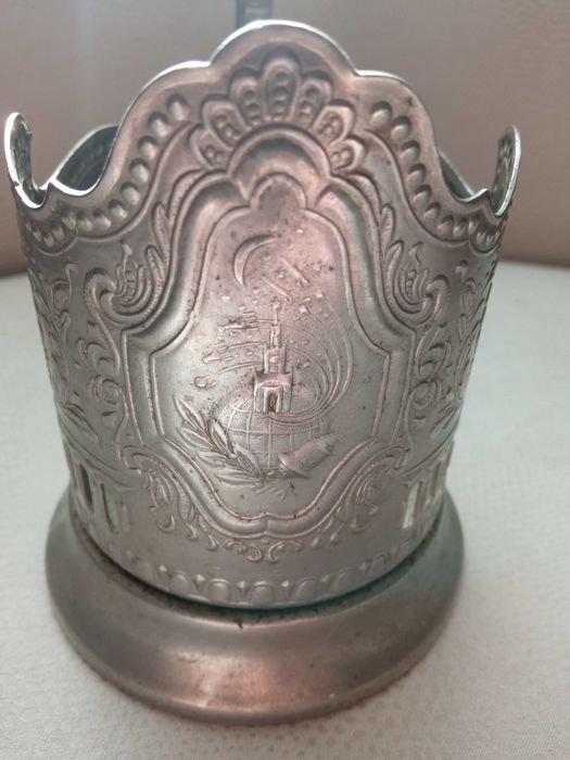 подстаканник мельхиор  Миру - Мир  СССР