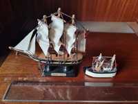 Conjunto Barcos em Madeira 15 e 8 cm