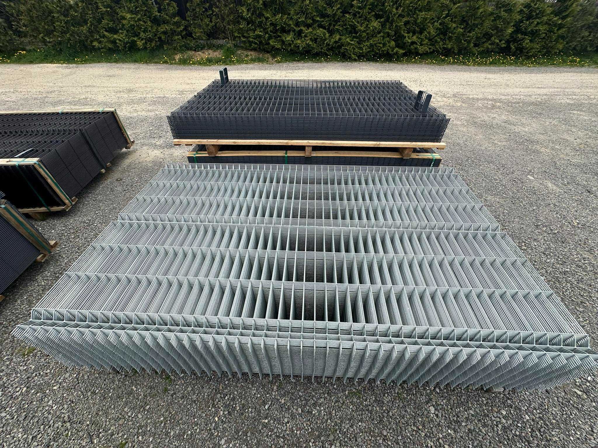 Panel ogrodzeniowy ocynkowany malowany proszkowo CZARNY/GRAFIT/OCYNK