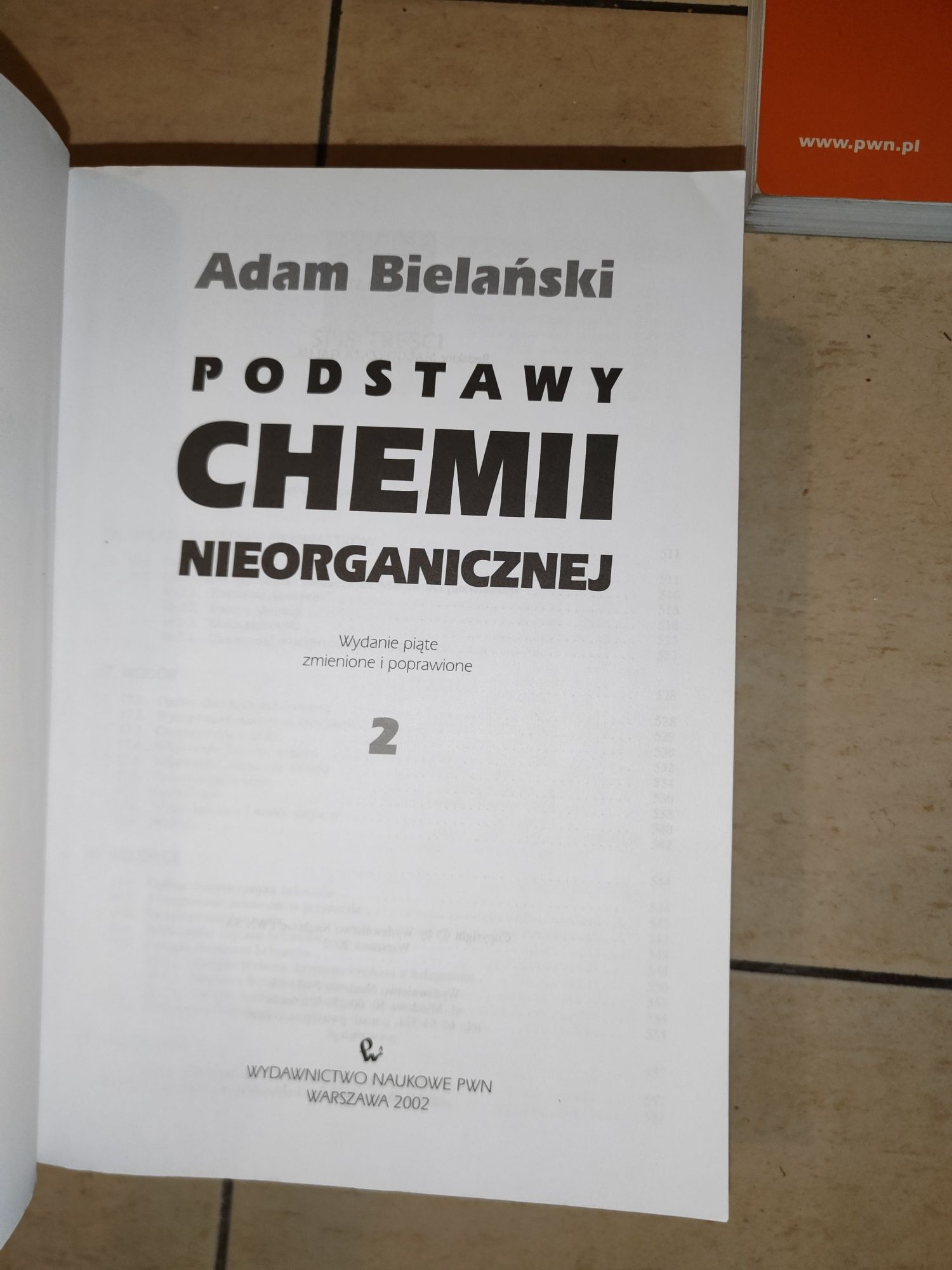 książki, chemia nieorganiczna tom 1 i tom 2