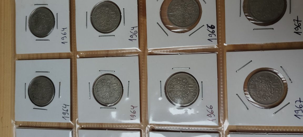 Moedas de 50 centavos anos de 1963 a 1967