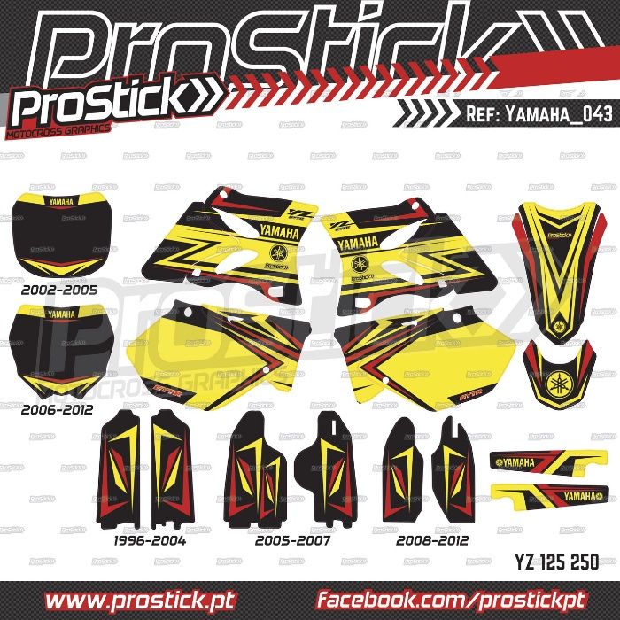 Kit autocolantes YAMAHA YZ 125 250