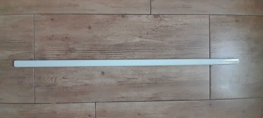 Drążek ubraniowy do szafy (na wieszaki), owalny, kolor biały