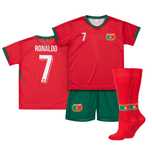 Strój piłkarski dziecięcy Portugalia Ronaldo rozm. 134 + getry