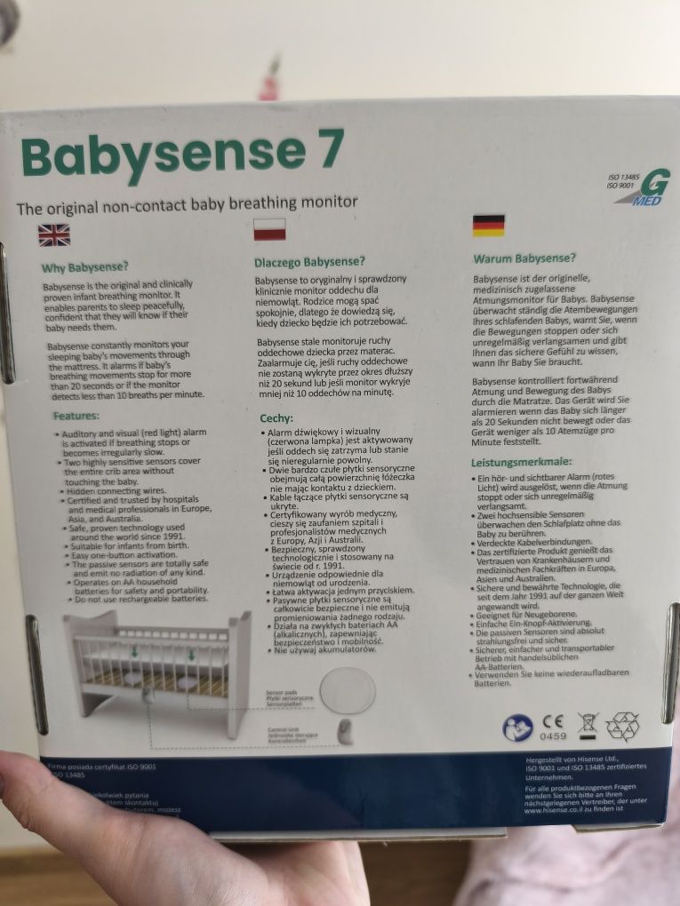 Hisense BabySense 7 - monitor oddechu z atestem medycznym