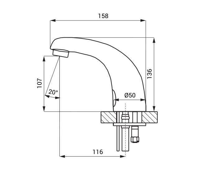 Sanela Sensor змішувач для раковини SLU 02T