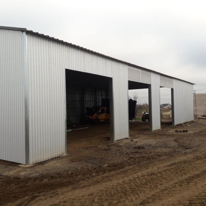 NOWA - KONSTRUKCJA 12x20m Garaż Wiata Skręcana Ocynkowana Magazyn Hala