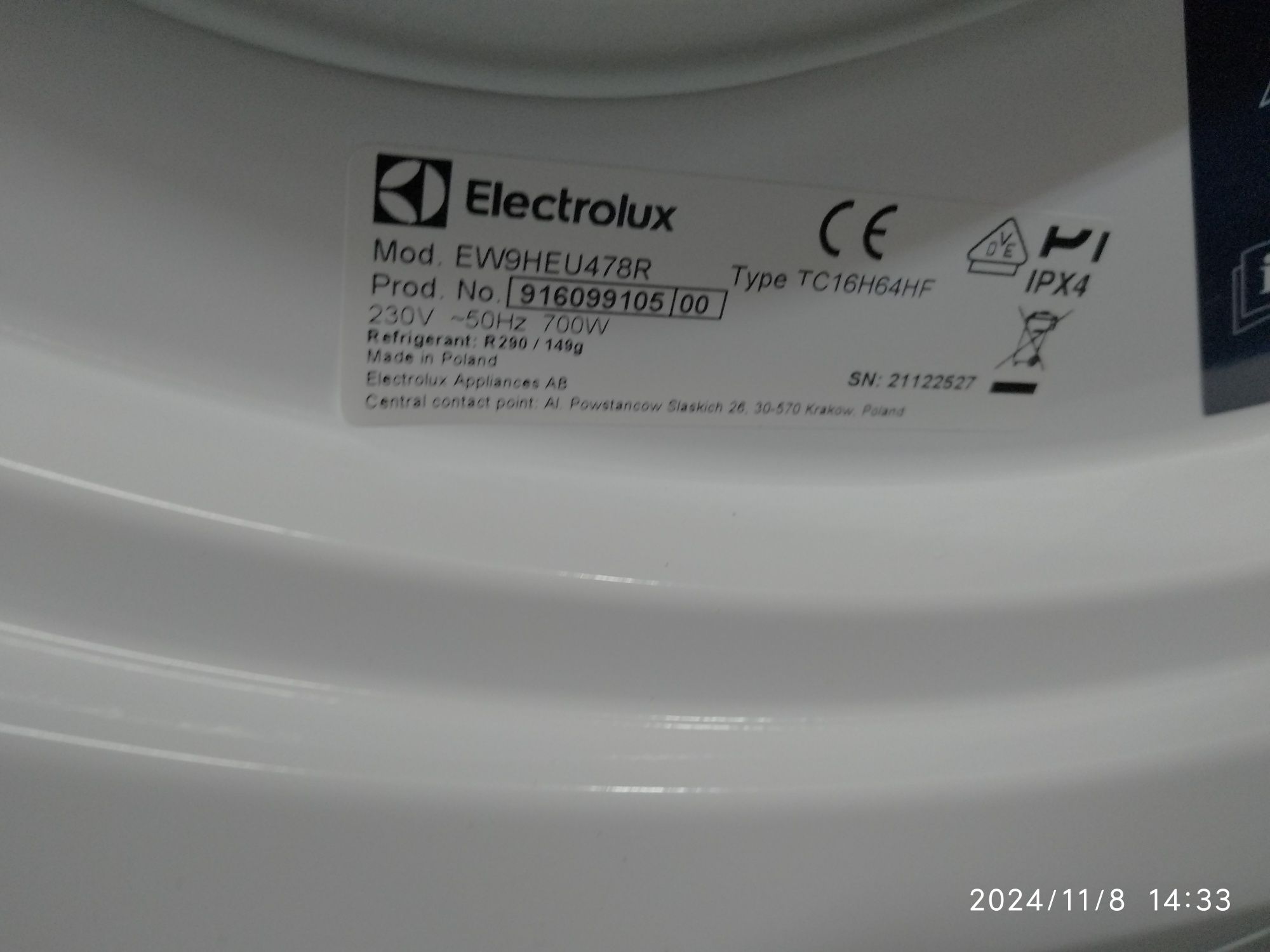 OUTLET Janki ul Wspólna 6 Suszarka Electrolux PerfectCare EW9HEU478R
