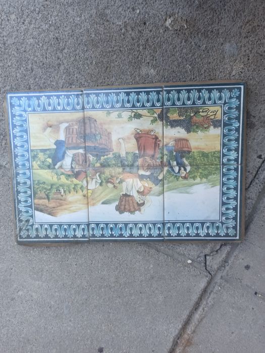 5 Painéis com 6 azulejos, pintado à mão